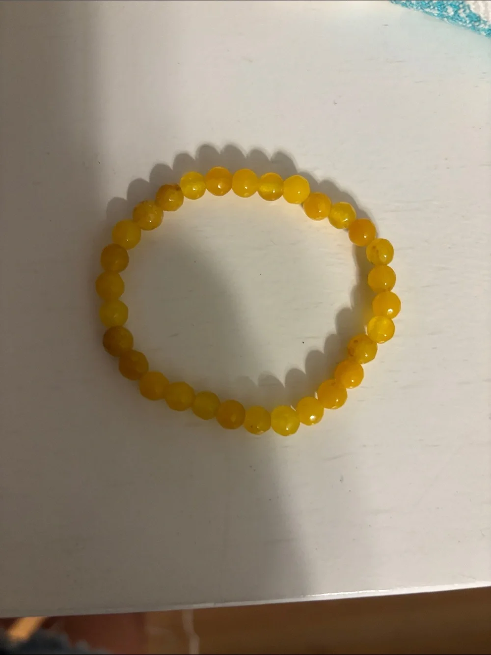 Yellow Beaded Stretch Bracelet for Kids - Brand Unspecified